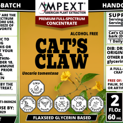 Cat’s Claw Concentrate (Uncaria tomentosa) – Alcohol-Free Flaxseed Glycerin Full-Spectrum Bioactive Liquid Concentrate