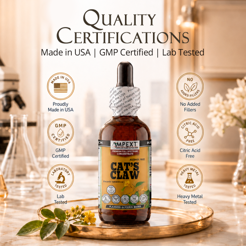 Cat’s Claw Concentrate (Uncaria tomentosa) – Alcohol-Free Flaxseed Glycerin Full-Spectrum Bioactive Liquid Concentrate