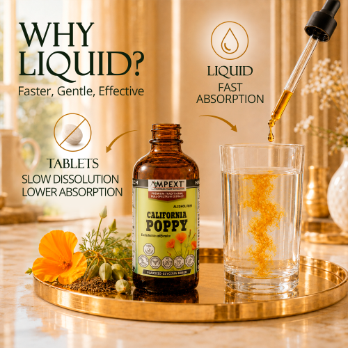 California Poppy Seed Glycerite (Eschscholzia californica) – Alcohol-Free Flaxseed Glycerin Full-Spectrum Liquid Extract