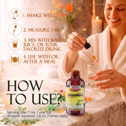 Goldenseal Root Glycerite (Hydrastis canadensis) – Alcohol-Free Flaxseed Glycerin Full-Spectrum Liquid Extract