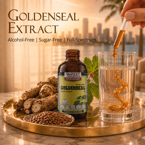 Goldenseal Root Glycerite (Hydrastis canadensis) – Alcohol-Free Flaxseed Glycerin Full-Spectrum Liquid Extract