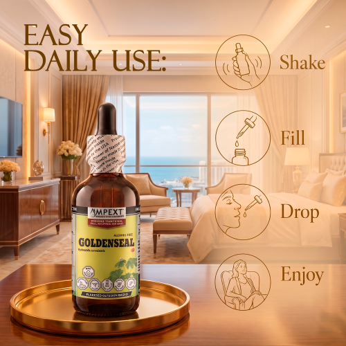Goldenseal Root Glycerite (Hydrastis canadensis) – Alcohol-Free Flaxseed Glycerin Full-Spectrum Liquid Extract