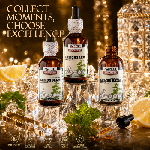 Lemon Balm Glycerite (Melissa officinalis) – Alcohol-Free Flaxseed Glycerin Full-Spectrum Liquid Extract