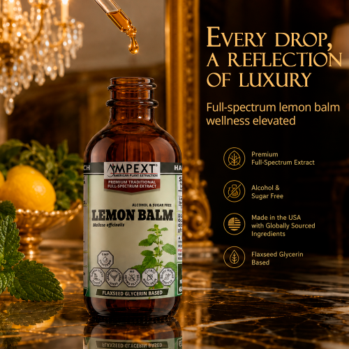 Lemon Balm Glycerite (Melissa officinalis) – Alcohol-Free Flaxseed Glycerin Full-Spectrum Liquid Extract