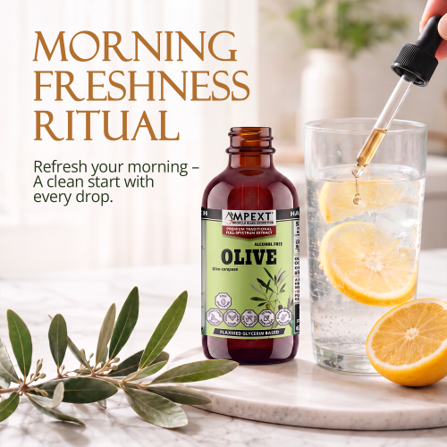 Olive Leaf Glycerite (Olea europaea) – Alcohol-Free Flaxseed Glycerin Full-Spectrum Liquid Extract