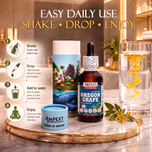 Oregon Grape Root Glycerite (Mahonia aquifolium) – Alcohol-Free Flaxseed Glycerin Full-Spectrum Liquid Extract