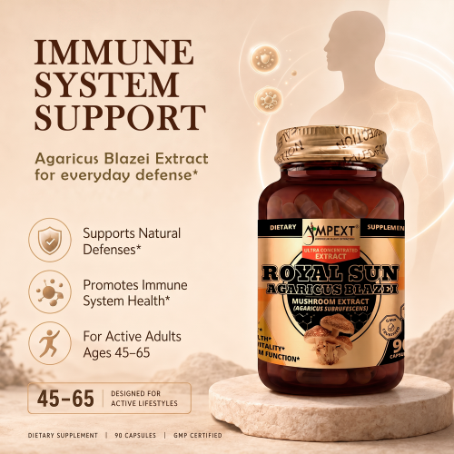 Royal sun Agaricus Blazei (Agaricus subrufescens) Mushroom Extract, 90ct