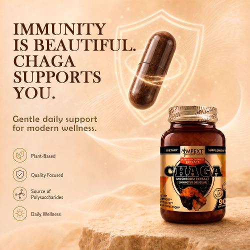 Chaga (Inonotus obliquus) Mushroom Extract, 90ct