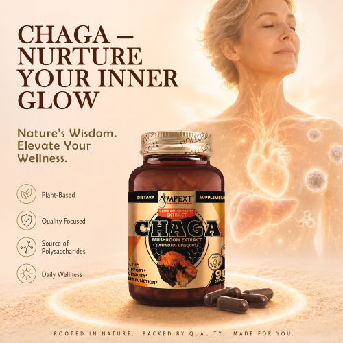 Chaga (Inonotus obliquus) Mushroom Extract, 90ct