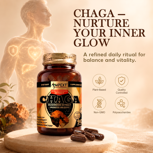 Chaga (Inonotus obliquus) Mushroom Extract, 90ct