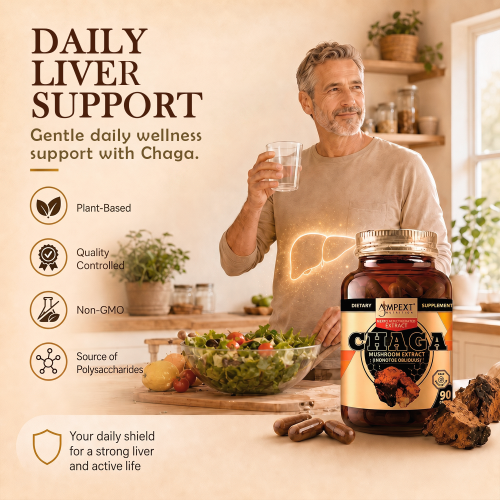 Chaga (Inonotus obliquus) Mushroom Extract, 90ct