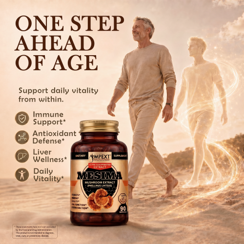 Mesima - Black Hoof (Phellinus linteus) Mushroom Extract, Extremly rich in Beta-Glucans - 30%, 90ct