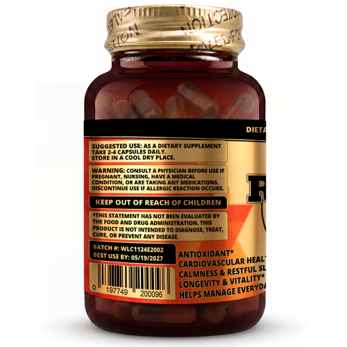 Reishi (Ganoderma lucidum) Mushroom Extract, 90ct