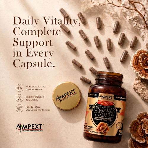 Turkey Tail (Trametes versicolor) Mushroom Extract, 90ct