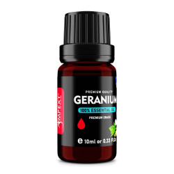 Geranium (Pelargonium graveolens) 100% Essential Oil, Premium Grade, 10ml Geranium (Pelargonium graveolens) 100% Essential Oil, Premium Grade, 10ml